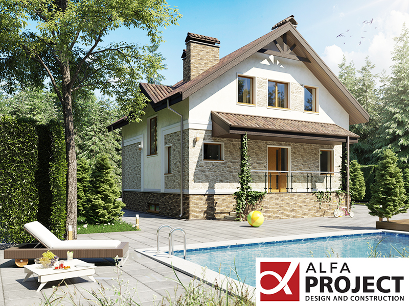 Проект частного дома с бассейном в Киеве и Киевской области!